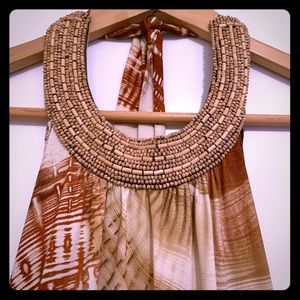 Vintage Style Beaded Halter Top